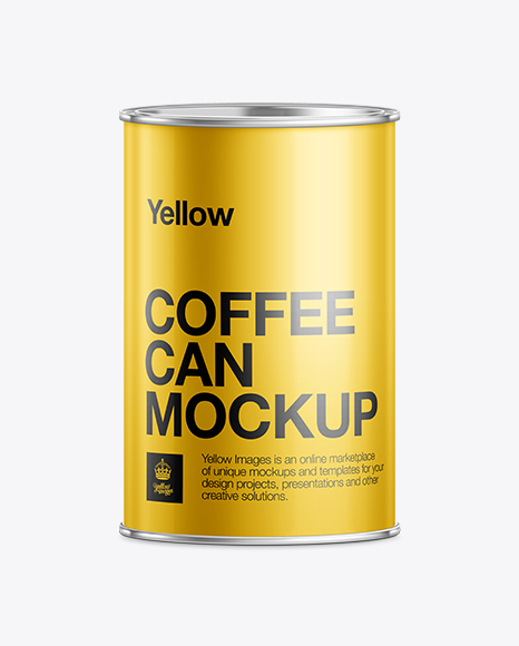 Download 250g Aluminium Coffee Tin Mockup 550g Metal Coffee Can Mock Up Kraft Tin Can Mockup Matte Yellowimages Mockups