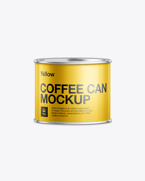 250g Aluminium Coffee Tin PSD Mockup