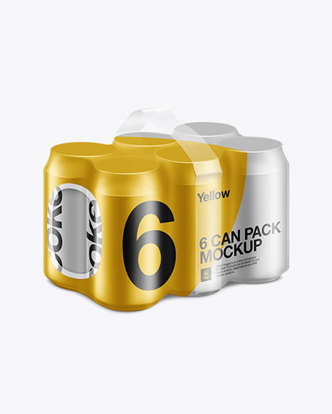 Download Download Psd Mockup 330ml Mock Up 6 Pack Aluminium Aluminum Beer Beverage Can Carbonated Cola Cold Yellowimages Mockups