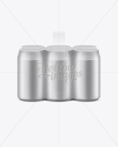 Download Aluminum Can 6 Pack Mockup in Packaging Mockups on Yellow Images Object Mockups