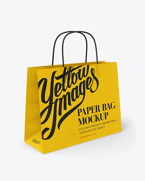 Download Free Wide Paper Bag Half Side View Psd Mockup SVG Cut Files