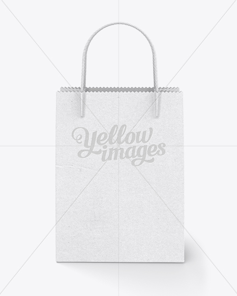 White Paper Shopping Bag / Front View Mock-up in Bag & Sack Mockups on