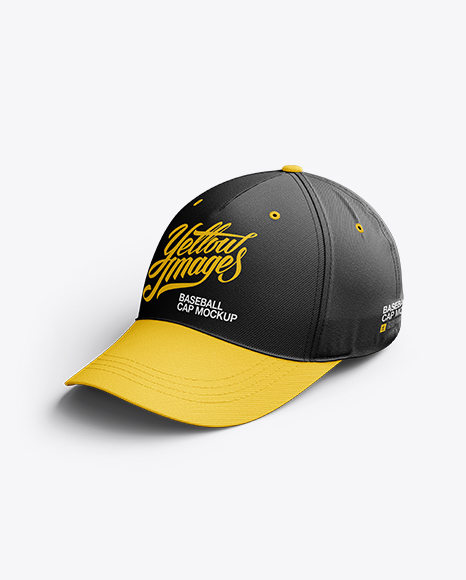 Baseball Cap PSD Mockup / Halfside View