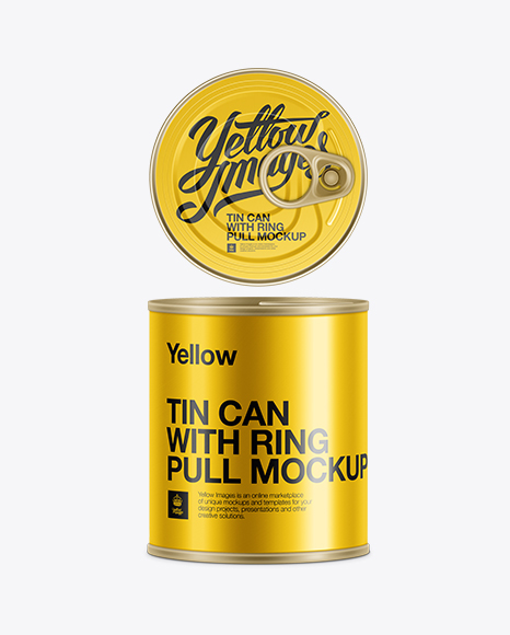 Tuna Tin With Pull Tab Psd Mockup Twitter Mockups Psd