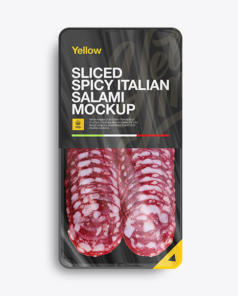 Download Plastic Vacuum Tray With Spicy Italian Salami Psd Mockup Free 799648 Psd Mockup Template Design Assets PSD Mockup Templates