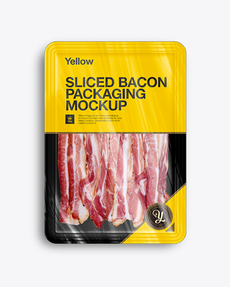 Download Free Plastic Tray W Sliced Bacon Mockup Packaging Mockups PSD Mockups.