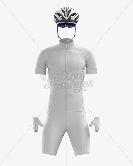 Download Full Men's Cycling Kit Mockup - Front View in Apparel ...