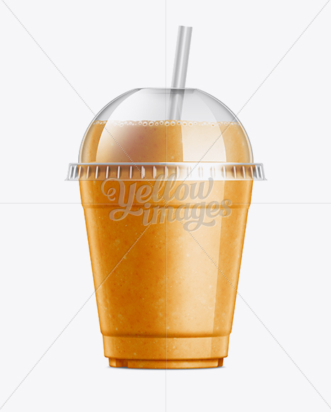 Download Orange Smoothie Cup with Straw Mockup in Cup & Bowl Mockups on Yellow Images Object Mockups