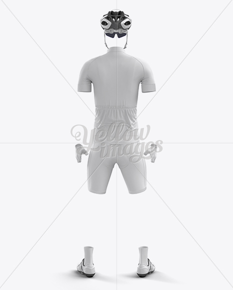 Download Full Men's Cycling Kit Mockup - Back View in Apparel ...