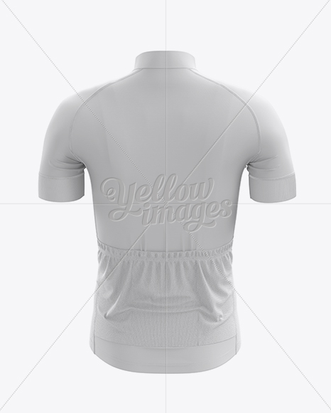 Download Men's Cycling Jersey Mockup - Back View in Apparel Mockups on Yellow Images Object Mockups