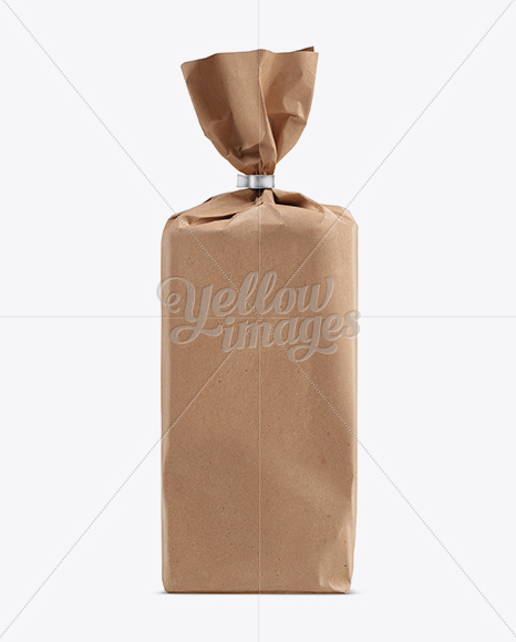 Download Large Kraft Bread Bag W/ Clip Mockup in Bag & Sack Mockups on Yellow Images Object Mockups