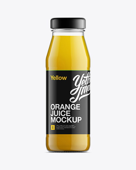 Download Glass Bottle With Orange Juice Mock Up Free Psd Mockup Bottle PSD Mockup Templates