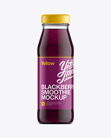 Free Clear Bottle W/ Blackberry Smoothie Mock-Up