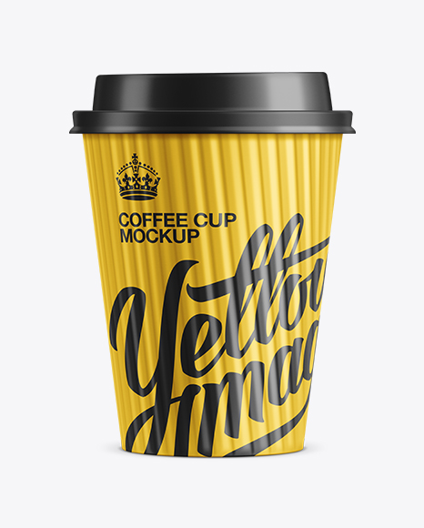 Paper Coffee Cup Mockup in Cup & Bowl Mockups on Yellow Images Object
