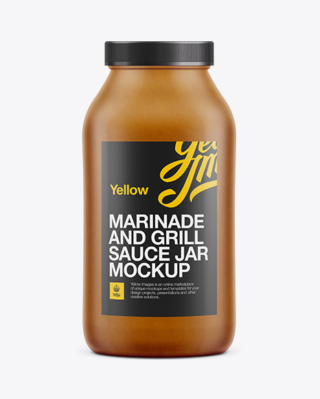 Download Free Marinade Grill Sauce Jar Psd Mockup PSD Mockup Template