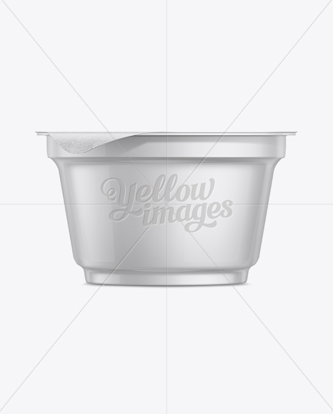 Download 150g Yogurt Cup W/ Foil Lid Mockup in Cup & Bowl Mockups on Yellow Images Object Mockups