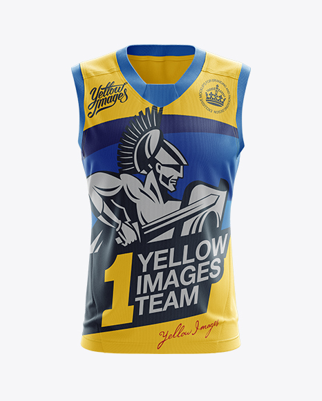Download Aussie Rules Jersey Mockup Front View Object Mockups Download 49989 Logo Mockup Free