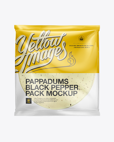 Black Pepper Poppadum Packaging Mockup Packaging Mockups Amazing Psd Mockups Templates