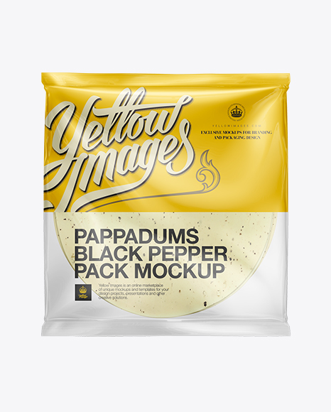 Download Download Black Pepper Poppadum Packaging Mockup Object Mockups 25 Mockup Psd Gratis Terbaik PSD Mockup Templates