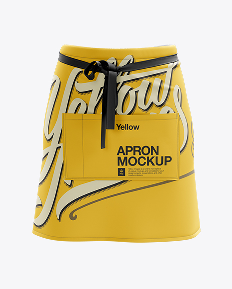 Download Half Apron Mockup in Apparel Mockups on Yellow Images ...