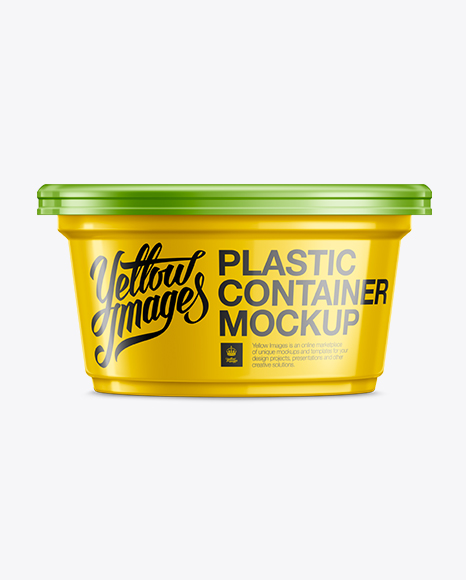 Download 200g Plastic Food Container Mockup in Pot & Tub Mockups on Yellow Images Object Mockups
