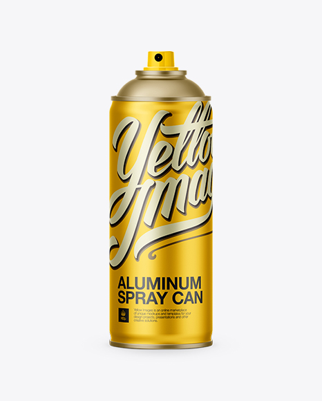 Aluminum Spray Can Without Cap PSD Mockup