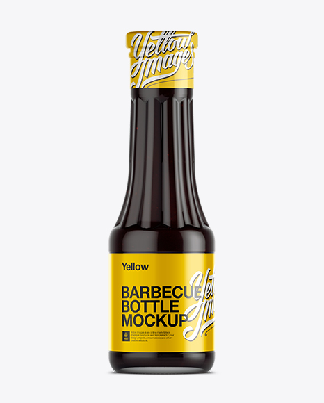 Smoky Barbecue Sauce Bottle Mockup