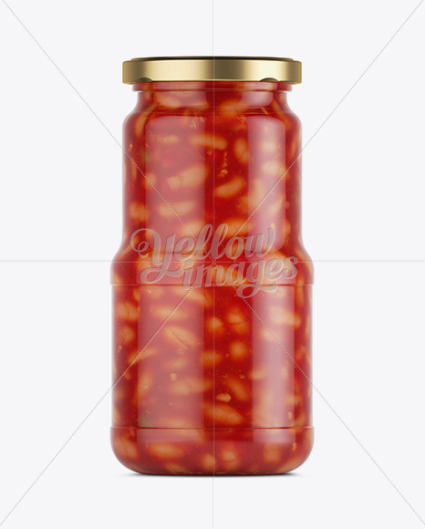 Download Baked Beans in Tomato Sauce Jar Mockup in Jar Mockups on Yellow Images Object Mockups