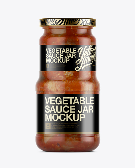 Canned Vegetable Sauce Jar PSD Mockup