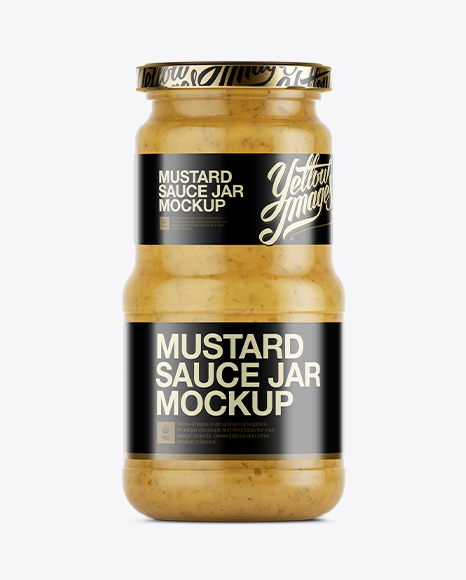 Download Free Glass Jar Of Mustard Sauce Mockup Packaging Mockups Download Cut File SVG Cut Files