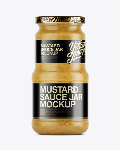 Download Glass Jar Of Mustard Sauce Mockup Packaging Mockups Best Free Mockups Tempates Yellowimages Mockups