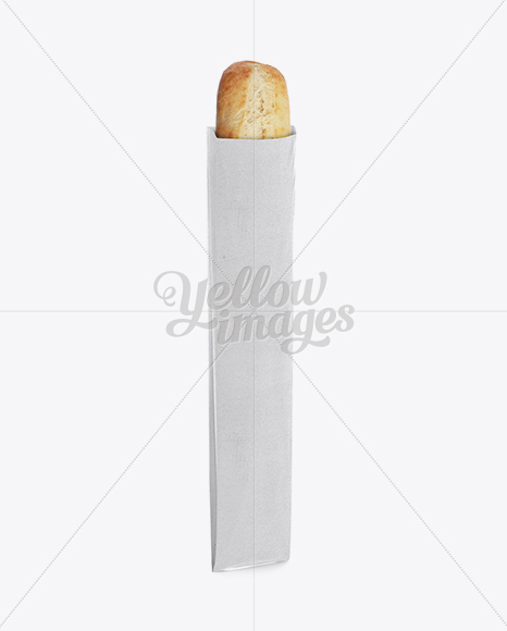 Download Long White Paper Baguette Bread Bag Mockup in Bag & Sack ...