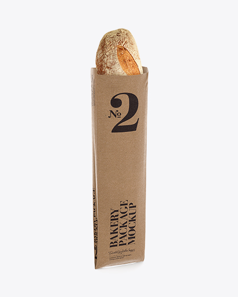 Download French Bread in Kraft Bag Mockup in Bag & Sack Mockups on ...