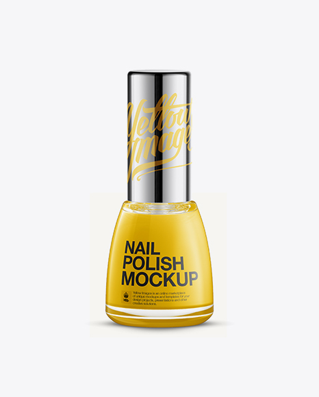 Download Free Mockups Glossy Nail Polish Bottle W Chrome Cap Mockup Object Mockups Brochure Design Photoshop PSD Mockup Templates