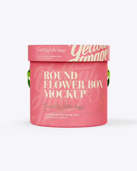 Download Round Flower Box Mockup - Front View - Free Magazine Cover ...