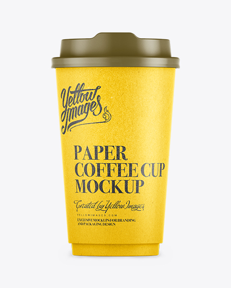 250ml Kraft Paper Cup Mockup 300ml Kraft Paper Cup Mockup Paper Coffee Cup Mockup Front View