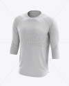 Download Men's Baseball Tee W/ 3/4 Sleeves Mockup - Halfside View ...