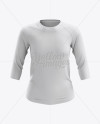 Download Women's Baseball Tee W/ 3/4 Sleeves Mockup - Front View in ...