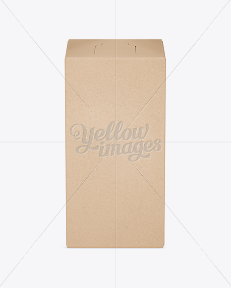 Download Kraft Paper Wine Box Mockup - Front View in Box Mockups on ...