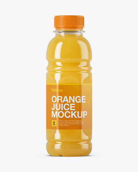 Download Plastic Bottle With Orange Juice Psd Mockup Free Psd Mockup Card PSD Mockup Templates