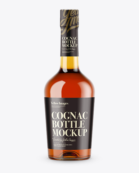 Download Cognac Bottle Mockup Front View Packaging Mockups Premium Mockups Templates Graphic Design Yellowimages Mockups