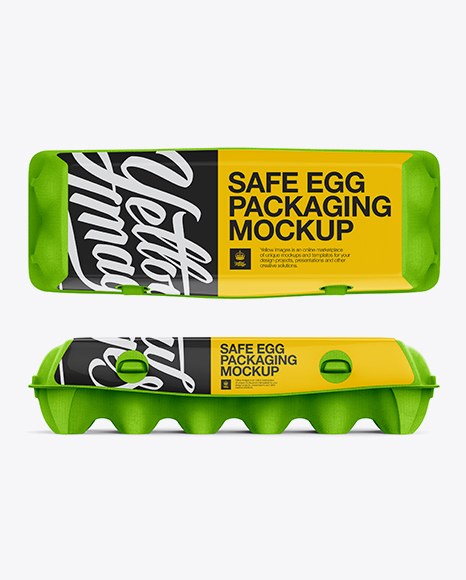 Download 12 Eggs Carton Mockup in Packaging Mockups on Yellow Images Object Mockups
