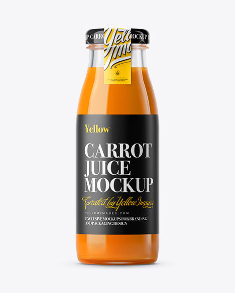 Download Carrot Juice Glass Bottle With A Tag Psd Mockup Mobile App Design Mockup Document