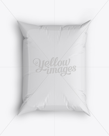 Square Bean Bag Mockup - Top View in Object Mockups on Yellow Images