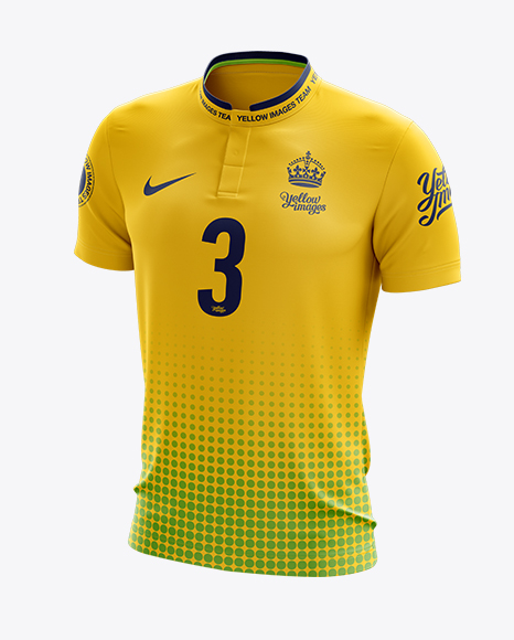 Download Soccer T-Shirt PSD Mockup Halfside View | Photoshop ...