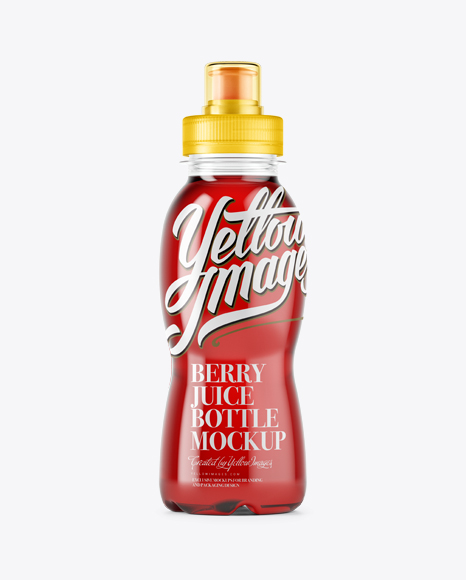 Download 330ml PET Bottle W/ Berry Juice Mockup