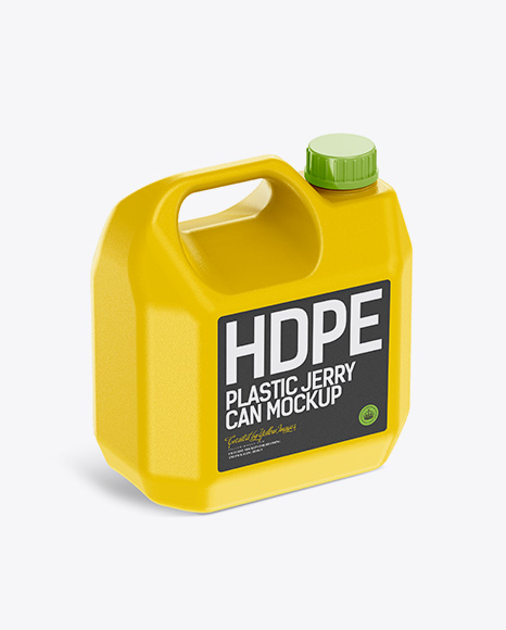 Plastic Jerry Can Psd Mockup Halfside View Free Download Packaging Mockups