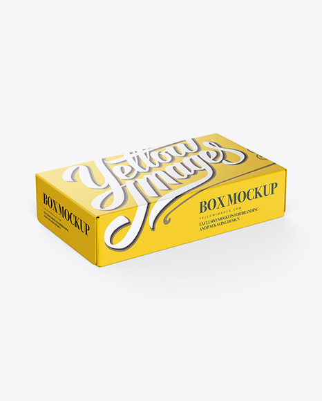 Download Carton Box Mockup - 3/4 Front View (High-Angle Shot) in ...