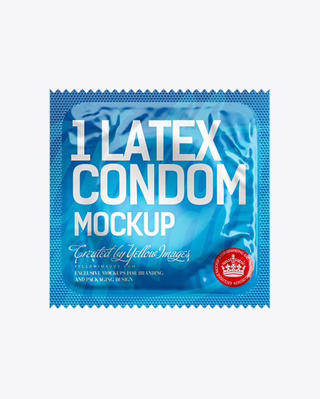 Download Square Condom Packaging Mockup in Sachet Mockups on Yellow Images Object Mockups