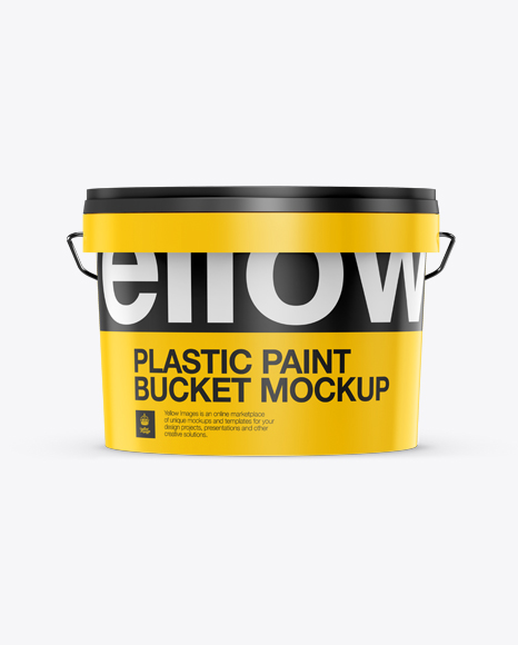 Download Download 3l Plastic Paint Bucket Mockup Front View Eye Level Shot Object Mockups Free Psd Mockups PSD Mockup Templates